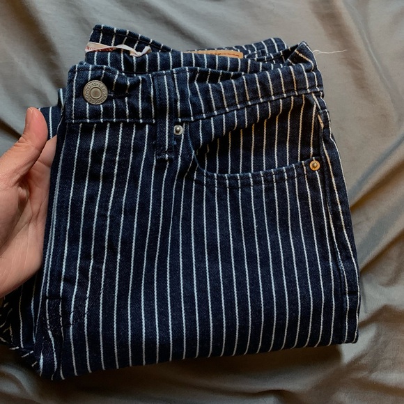 Levis’s Wedgie Straight Striped Jeans - Picture 1 of 5